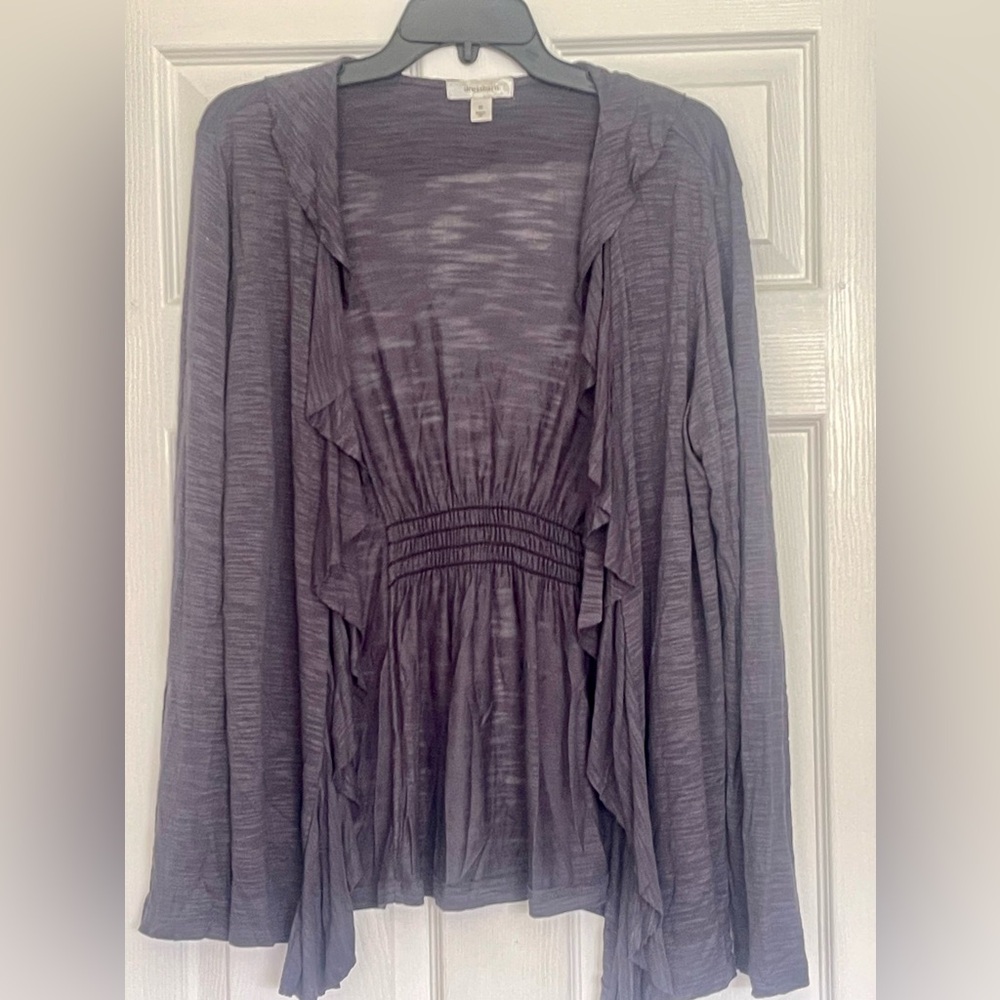 Charcoal Gray Cardigan Dressbarn small EUC